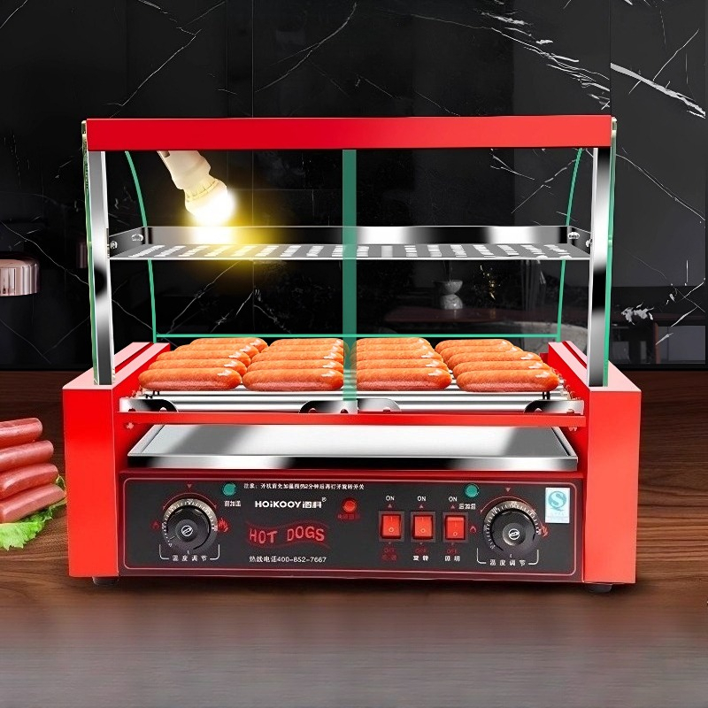 Hot Dog Press - Máquina comercial para parrilla de salchichas