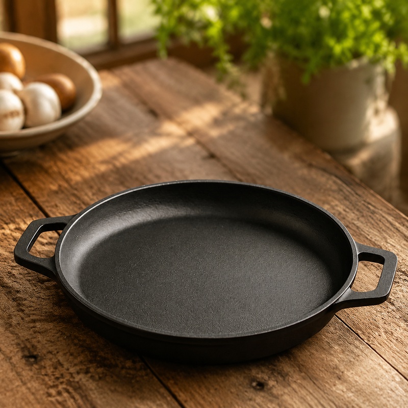 Sartén de hierro fundido de al - Mini Pancake Griddle reseña y precio