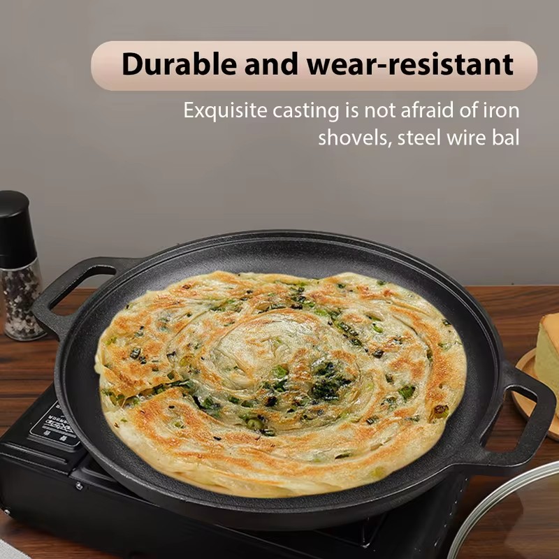 Sartén de hierro fundido de al - Mini Pancake Griddle reseña y precio